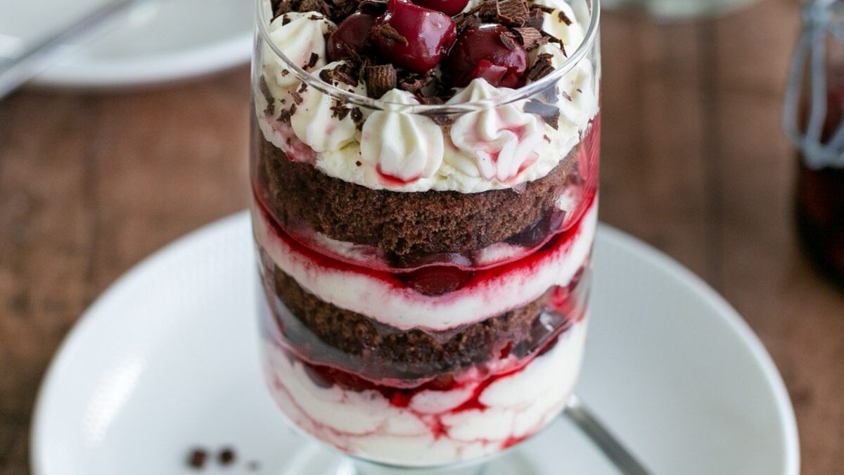 How to Make a great German Black Forest Cake Glass Dessert?